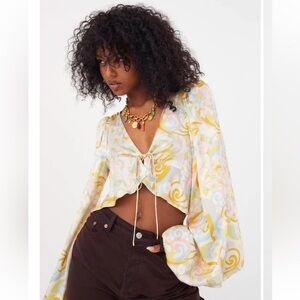 NWT For Love & Lemons Marcia Crop Top Size Small